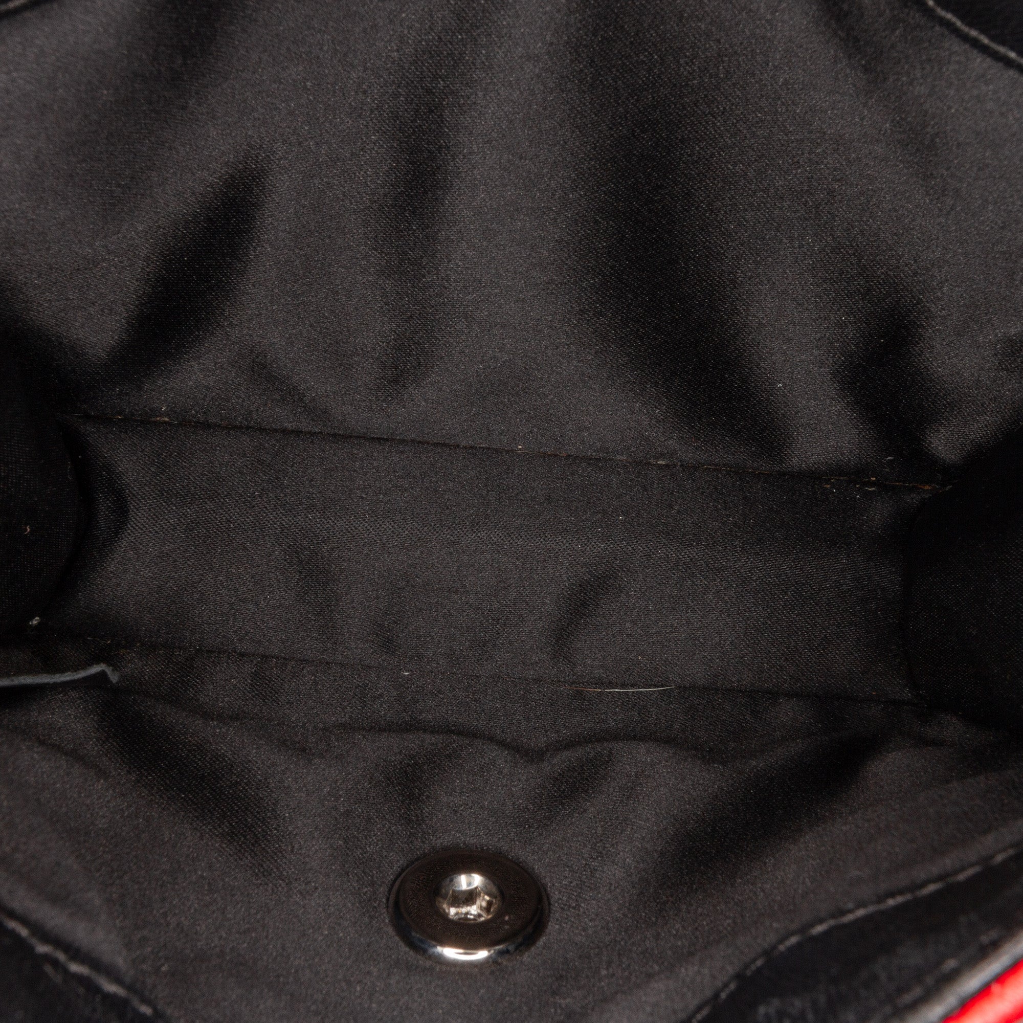 Chanel | Pre-Owned Mini Square Lambskin Graphic Flap Crossbody | Red/BlackBlack