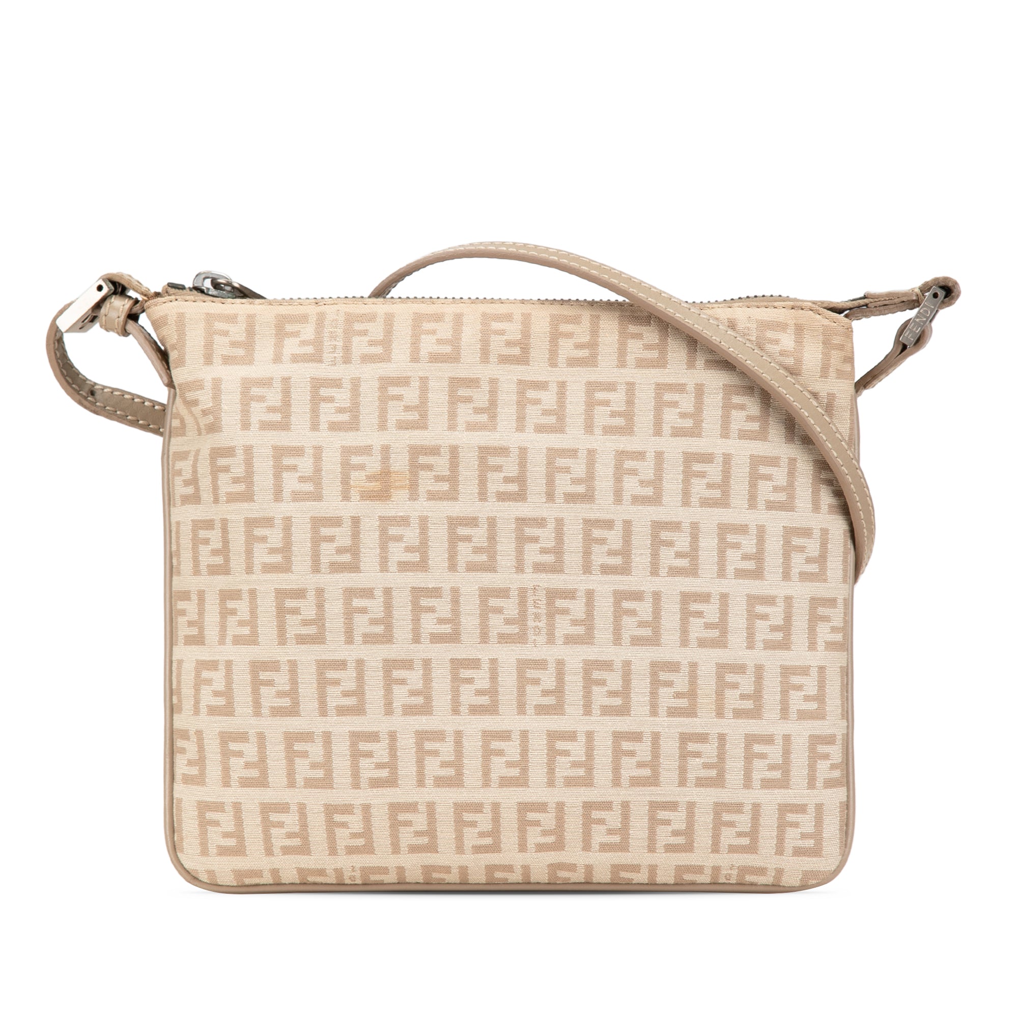 Fendi | Pre-Owned Zucchino Canvas Crossbody | Ivory/Beige