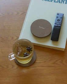 4 Pack Solid | Bierfilzl Merino Wool Round Coaster | Cumin