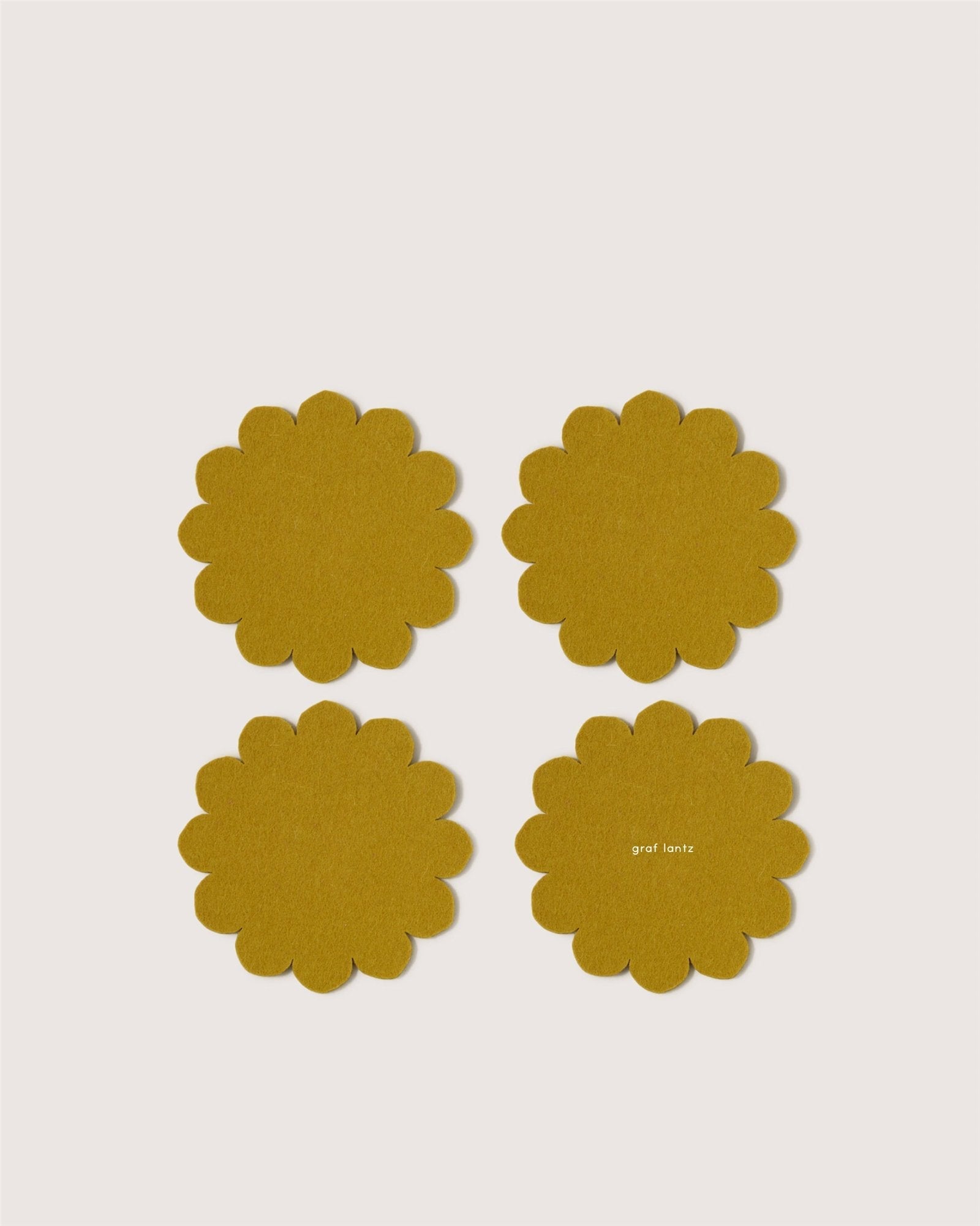 Crest Merino Wool Coaster Solid 4 Pack | Dandelion