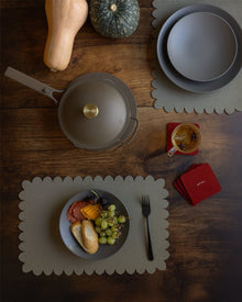 Crest Merino Wool Placemat | Clay