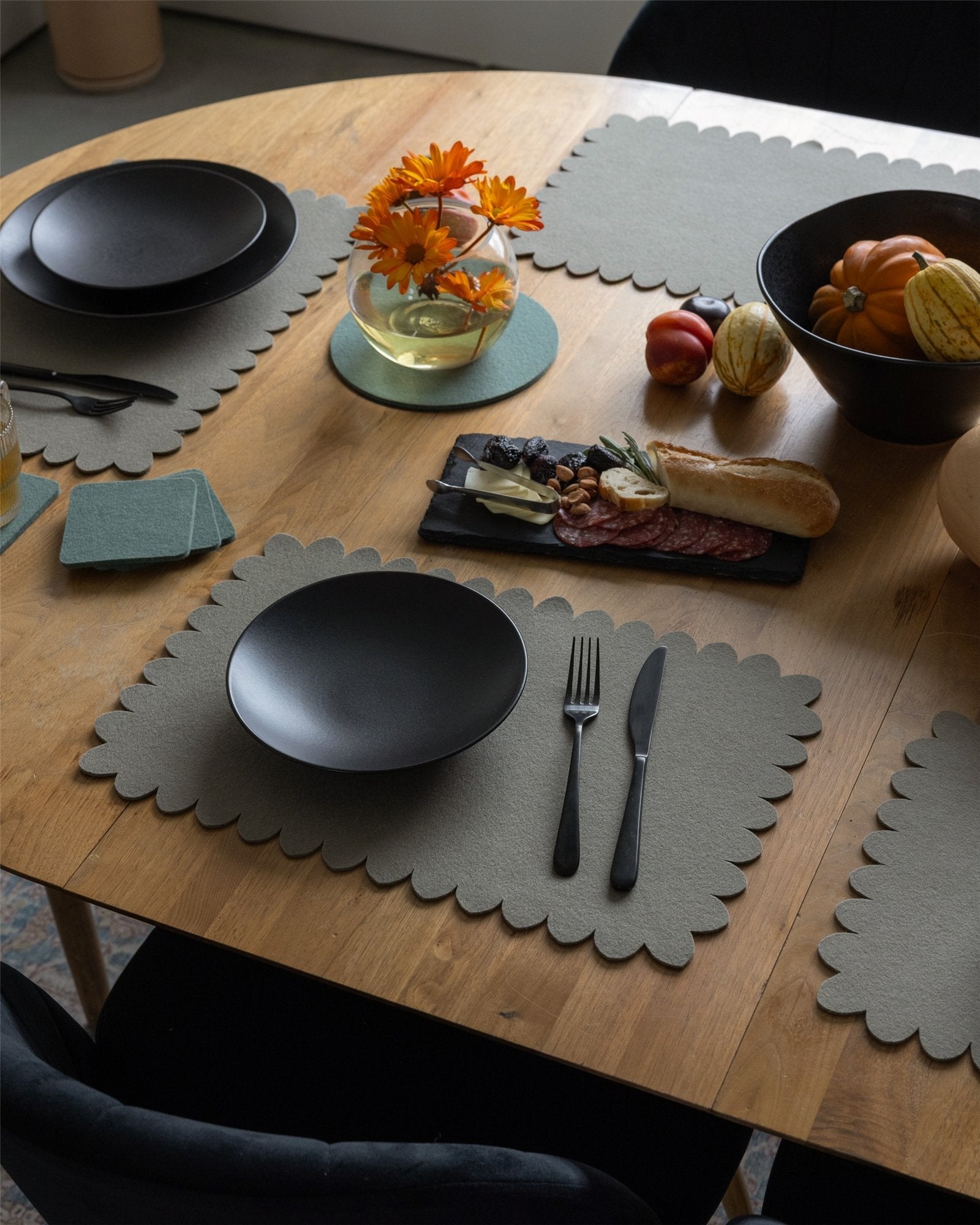 Crest Merino Wool Placemat | Clay