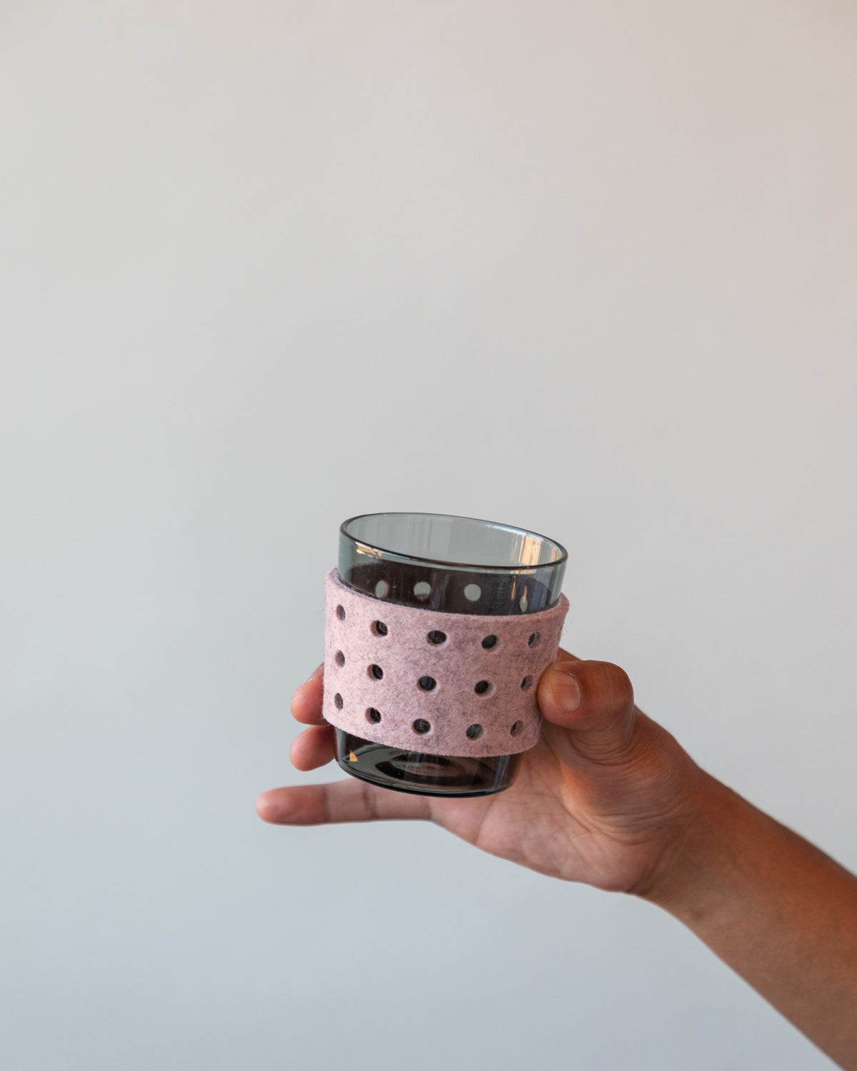 2 Pack | Glas Merino Wool Small Perforated Sleeve | Rose Quartz