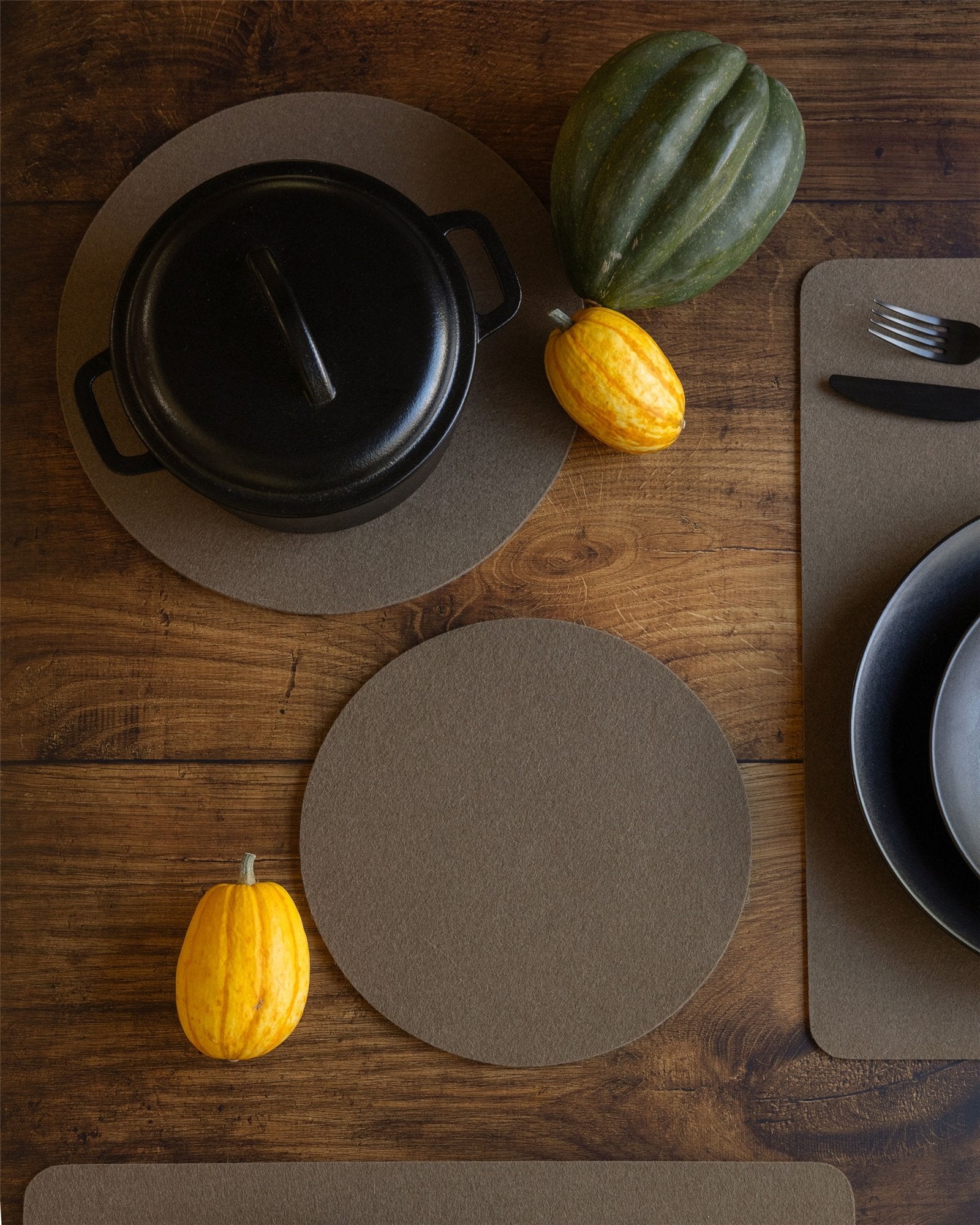 Merino Wool 10" Round Trivet | Cumin