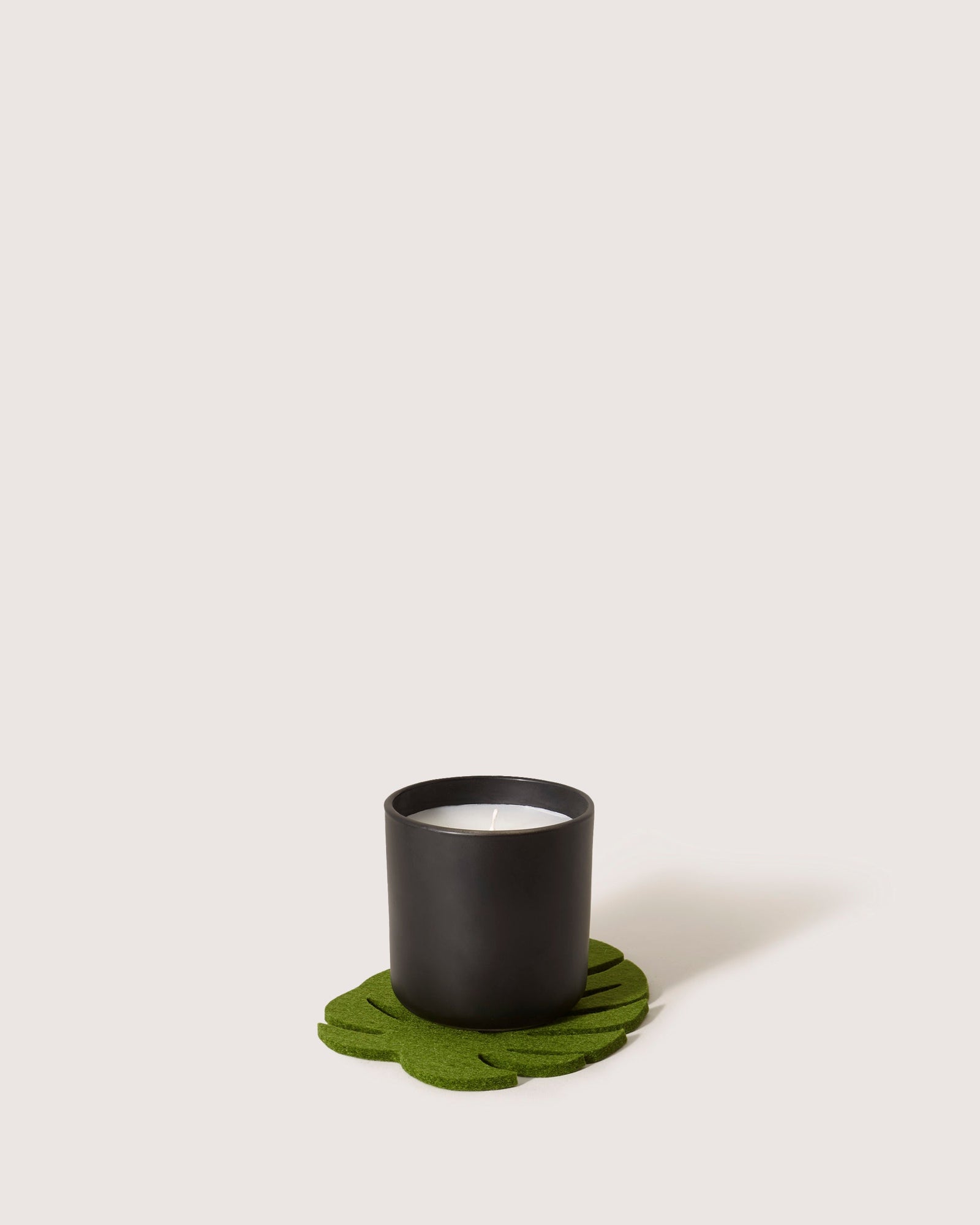 Merino Wool Small Monstera Trivet | Loden Green