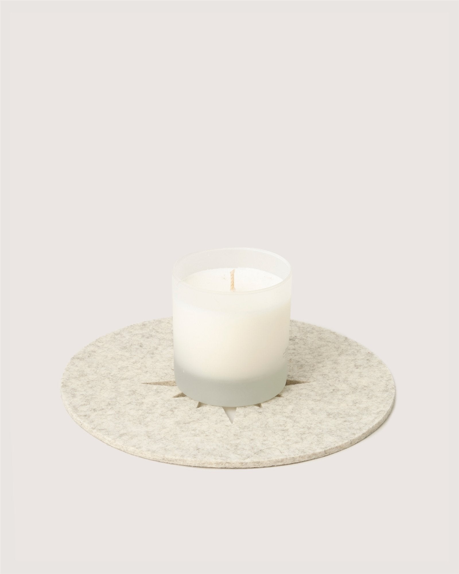 Merino Wool Bauble Trivet | Heather White