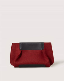 Frankie Merino Wool Clutch | Cherry