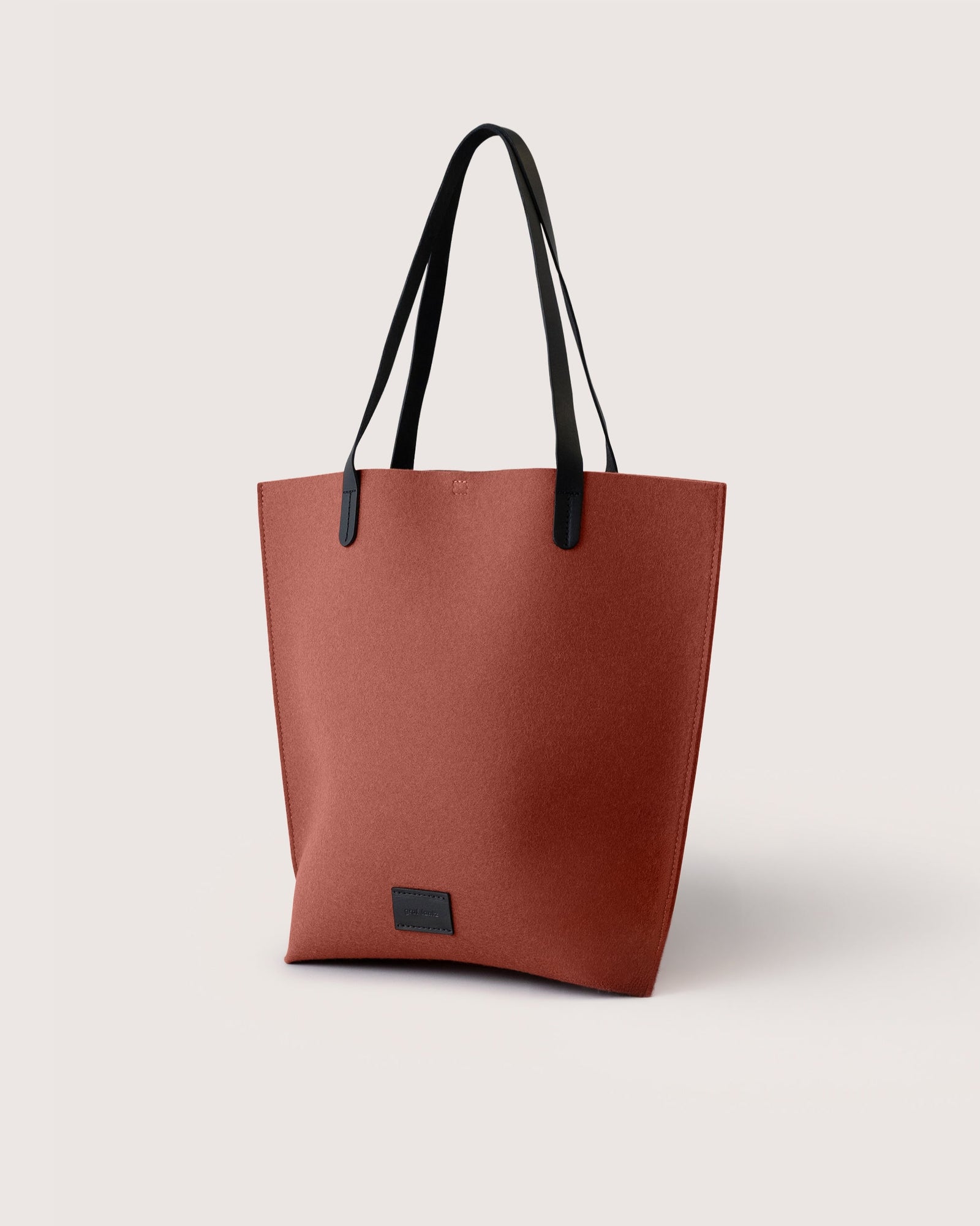 Holiday Hana Merino Wool Tote | Terracotta x Black