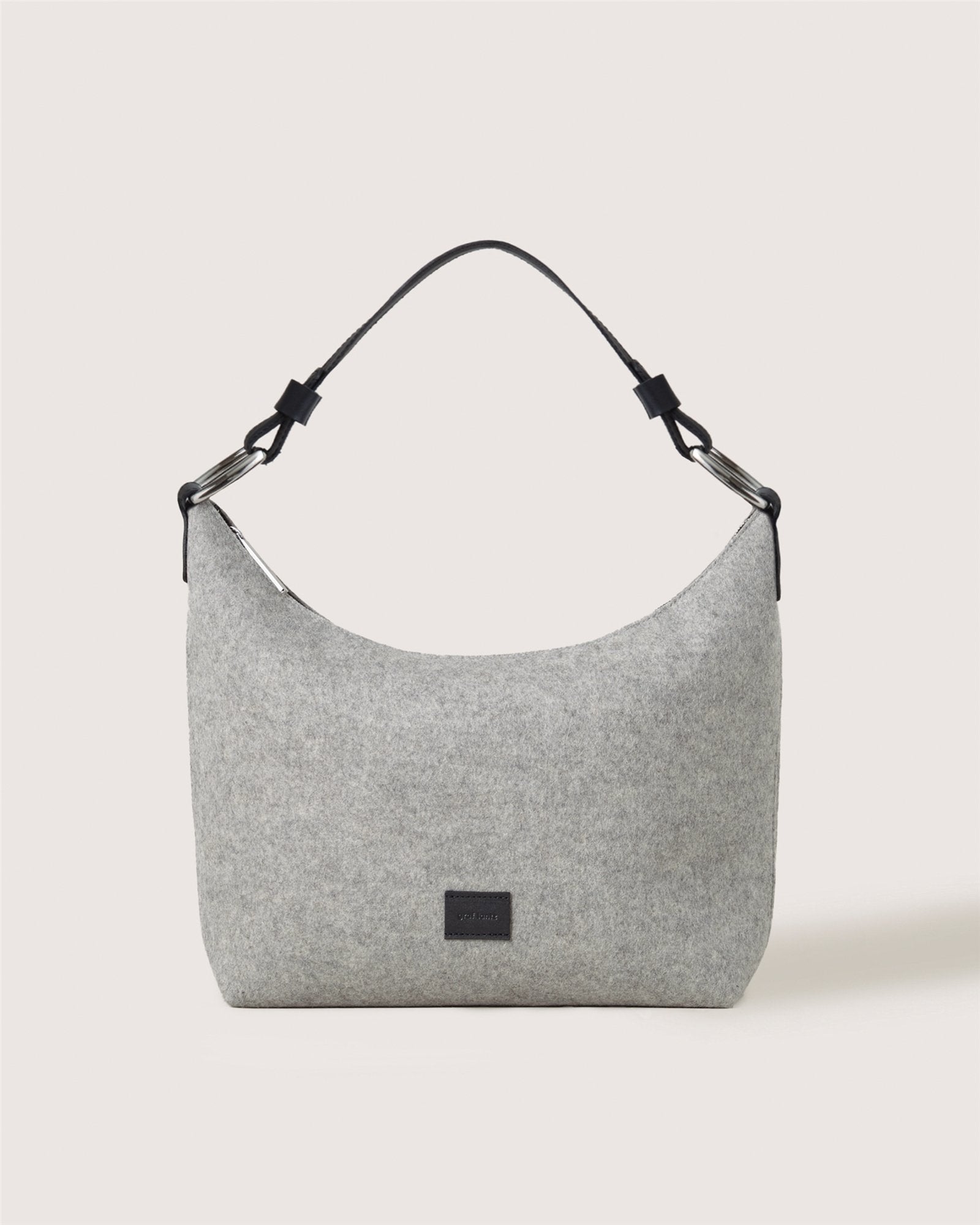 Hana Merino Wool Hobo Bag | Granite