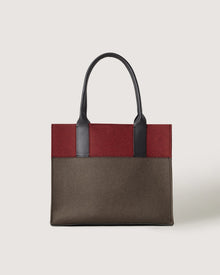 Jaunt Merino Wool Midi Tote | Tobacco / Cherry