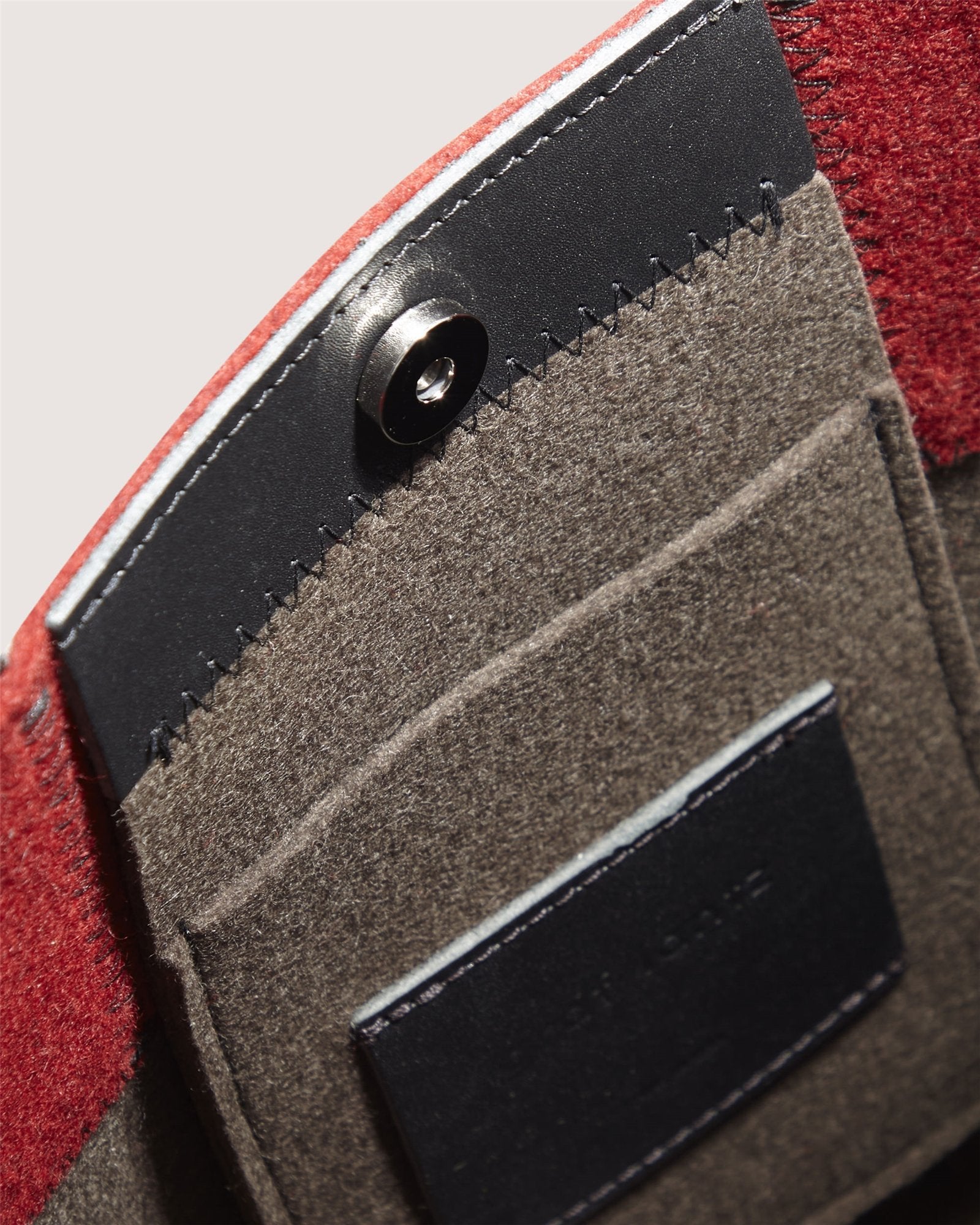 Jaunt Merino Wool Midi Tote | Tobacco x Cherry