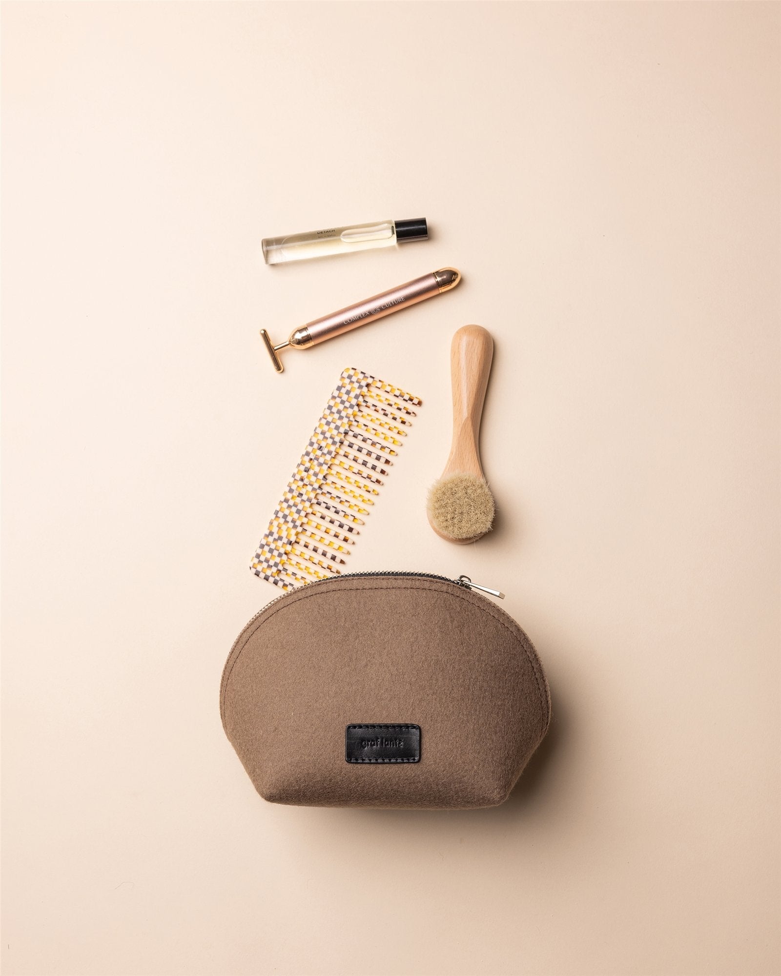 Pochi Merino Wool Medium Pouch | Cumin