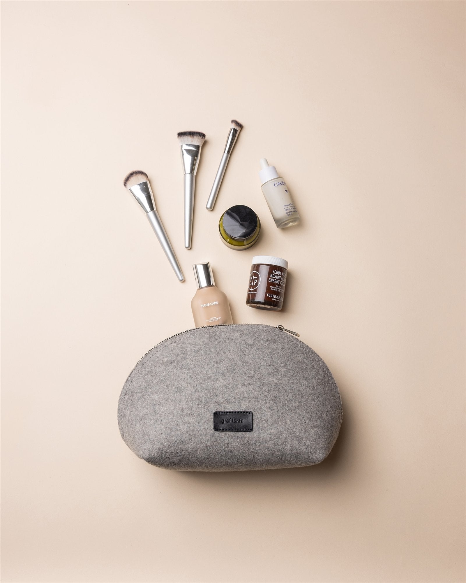 Pochi Merino Wool Large Pouch | Granite