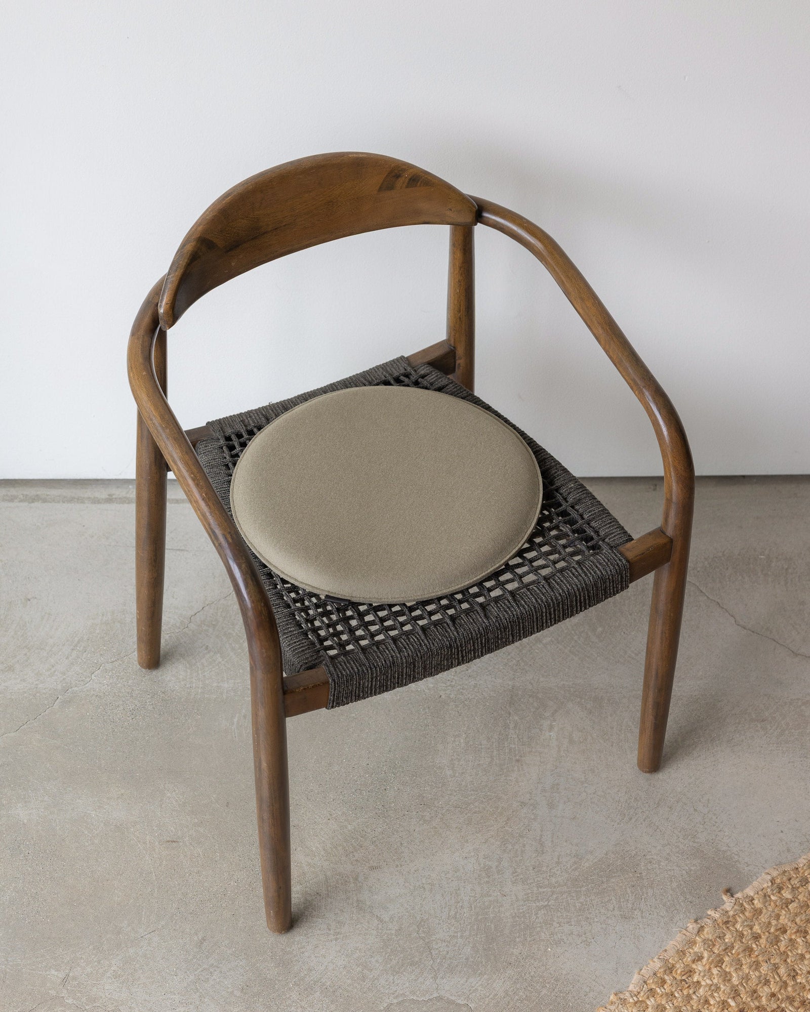 Zabuton Merino Wool Round Seat Cushion | Clay
