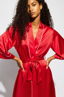 Valentina Robe | Chilli Red With Candy Pink