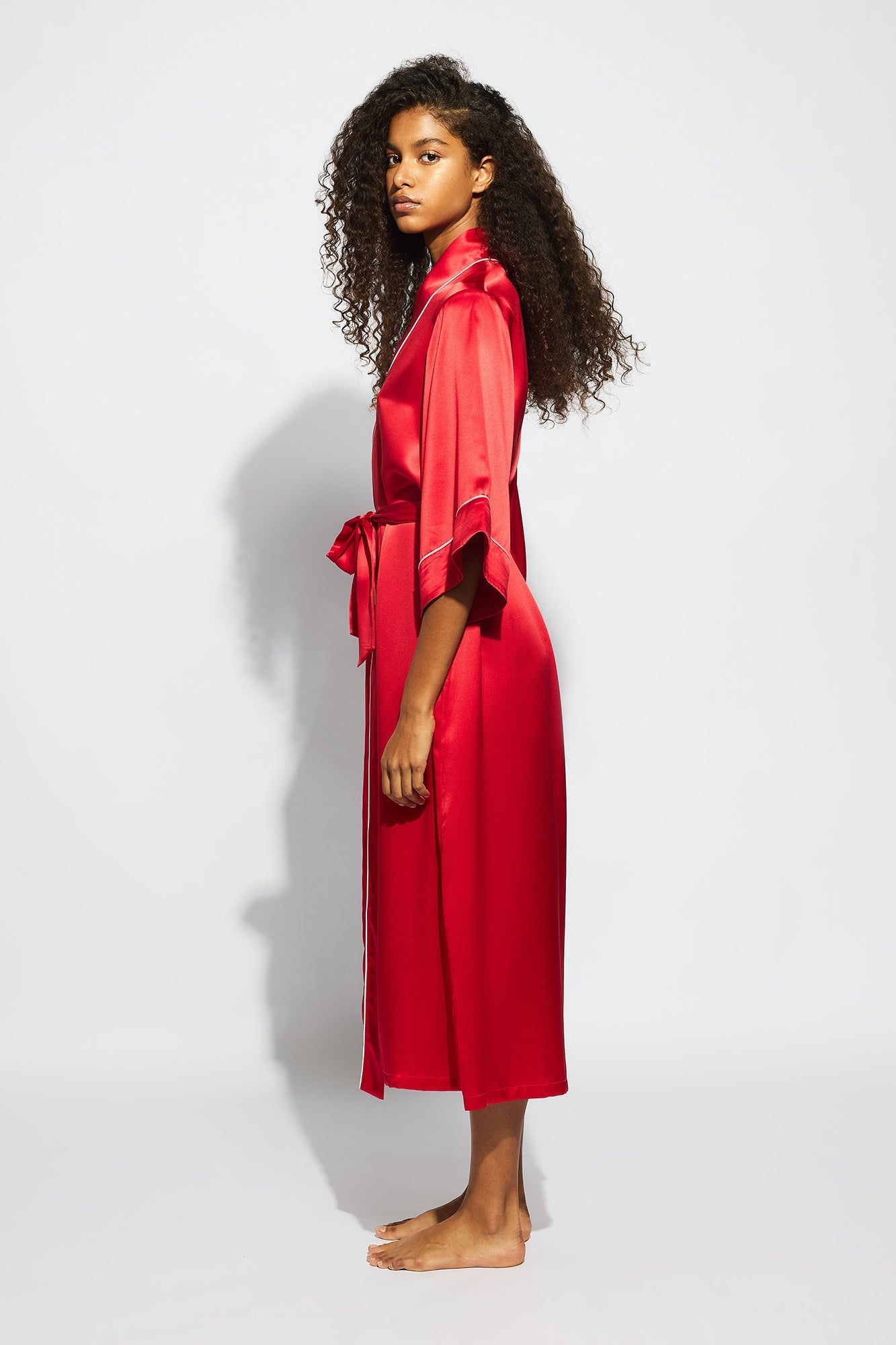 Valentina Robe | Chilli Red With Candy Pink