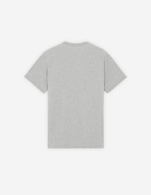 Mens | Grey Fox Head Patch Short-Sleeve Classic Cotton Tee-Shirt | Grey Melange