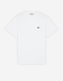 Mens | Grey Fox Head Patch Short-Sleeve Classic Cotton Tee-Shirt | White