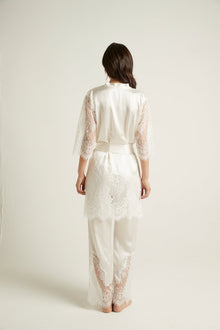 Blaise Silk Robe | Ivory