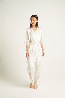 Blaise Silk Robe | Ivory
