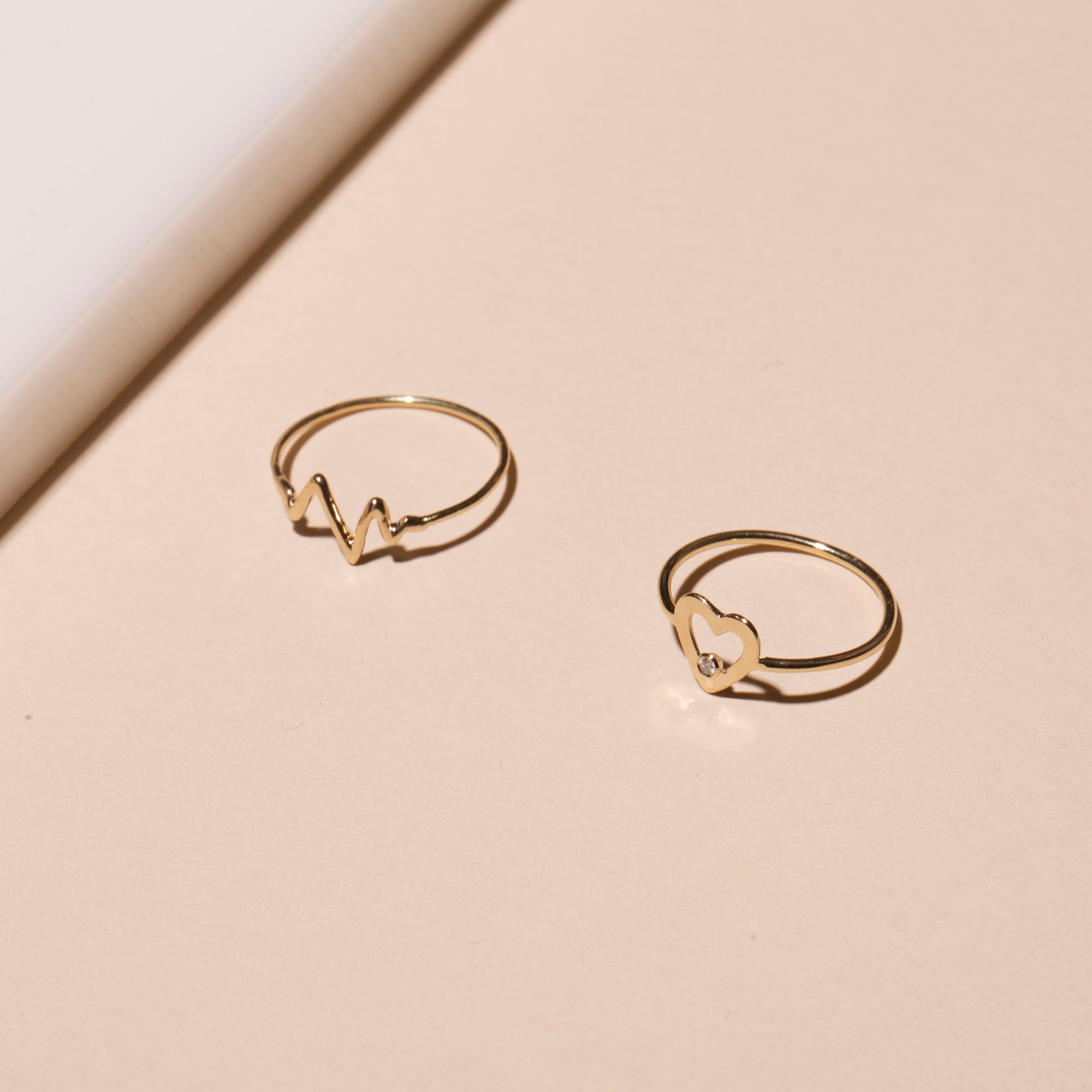 Gold Heartbeat Ring | 10k Solid Gold