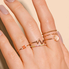 Gold Heartbeat Ring
