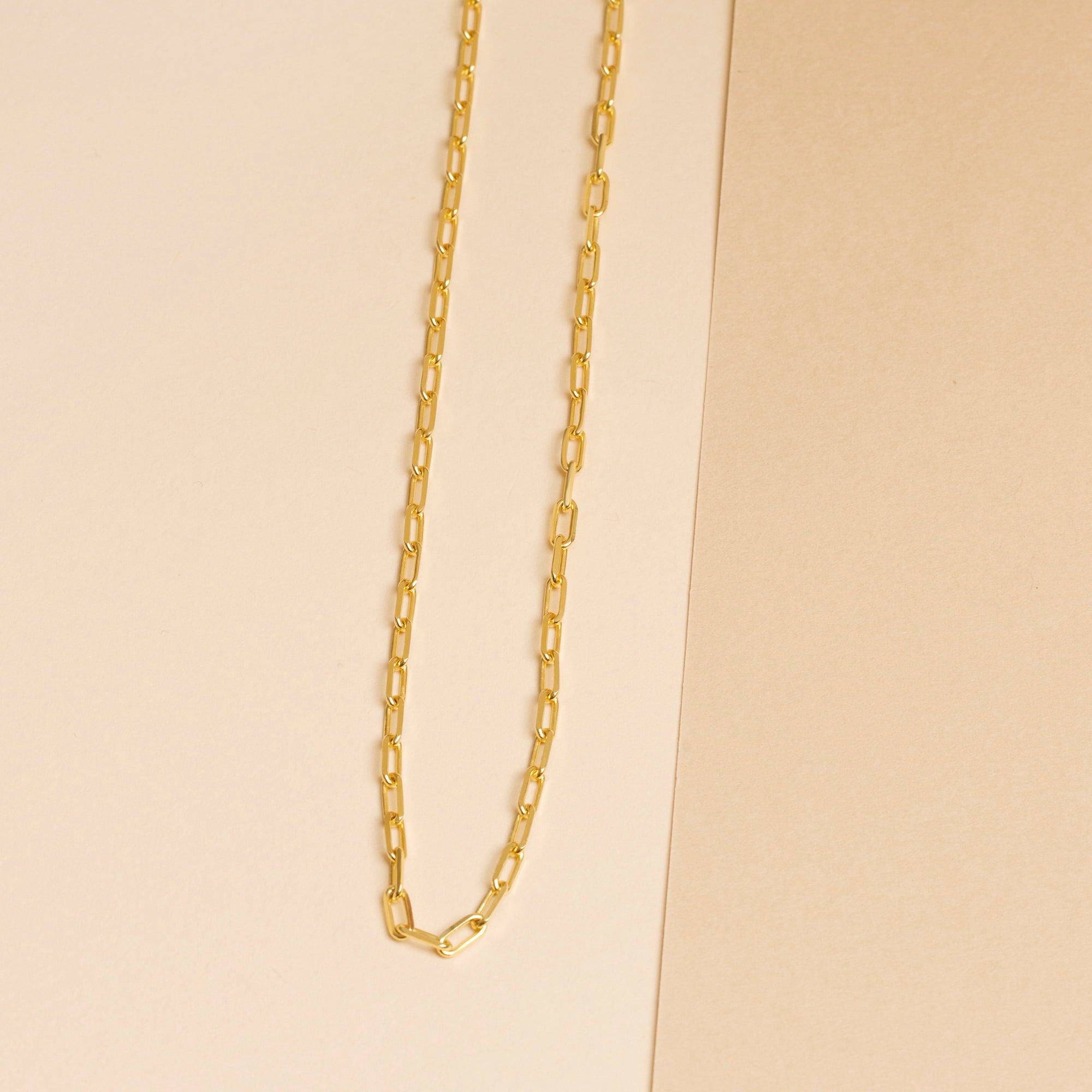 Gold Plated Open Link Necklace | 18K Gold Plated