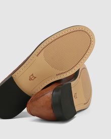 Womens | Goldie Leather Loafer | Ostrich Print