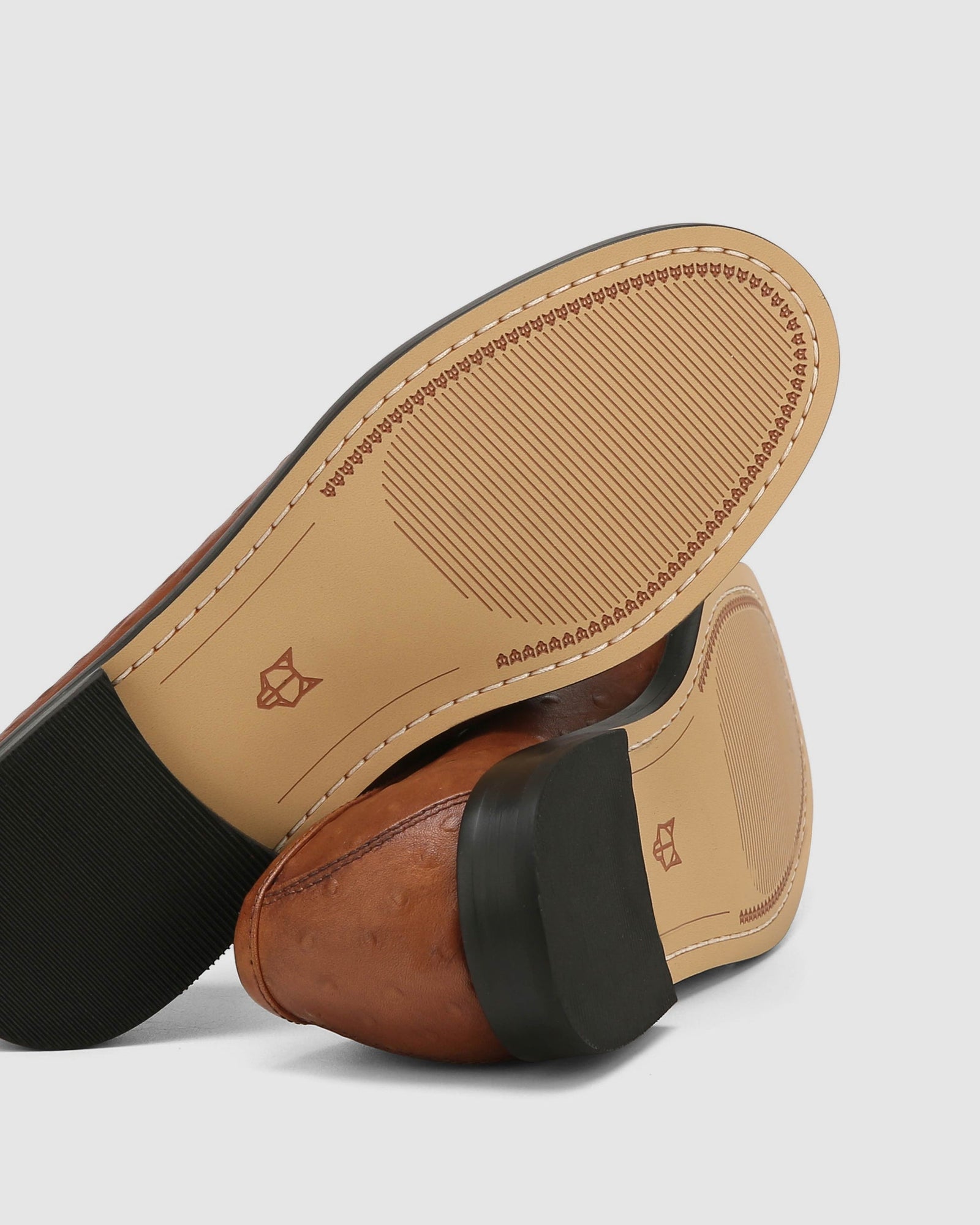 Womens | Goldie Leather Loafer | Ostrich Print