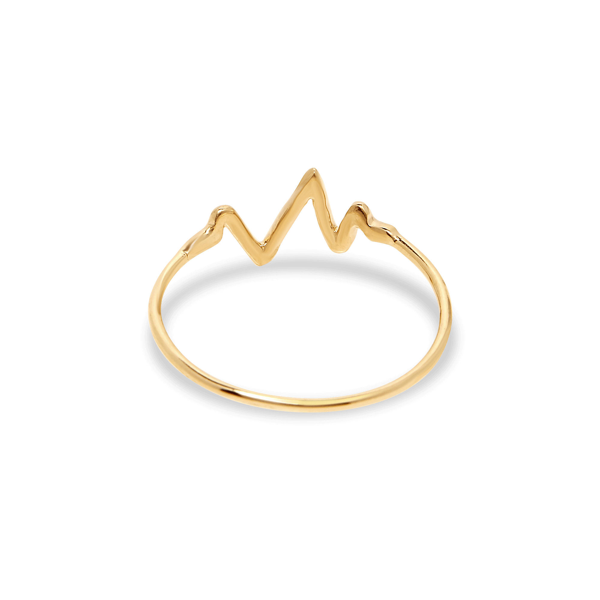 Gold Heartbeat Ring | 10k Solid Gold