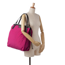 Burberry | Pre-Owned Nylon Buckleigh Tote Bag | Pink