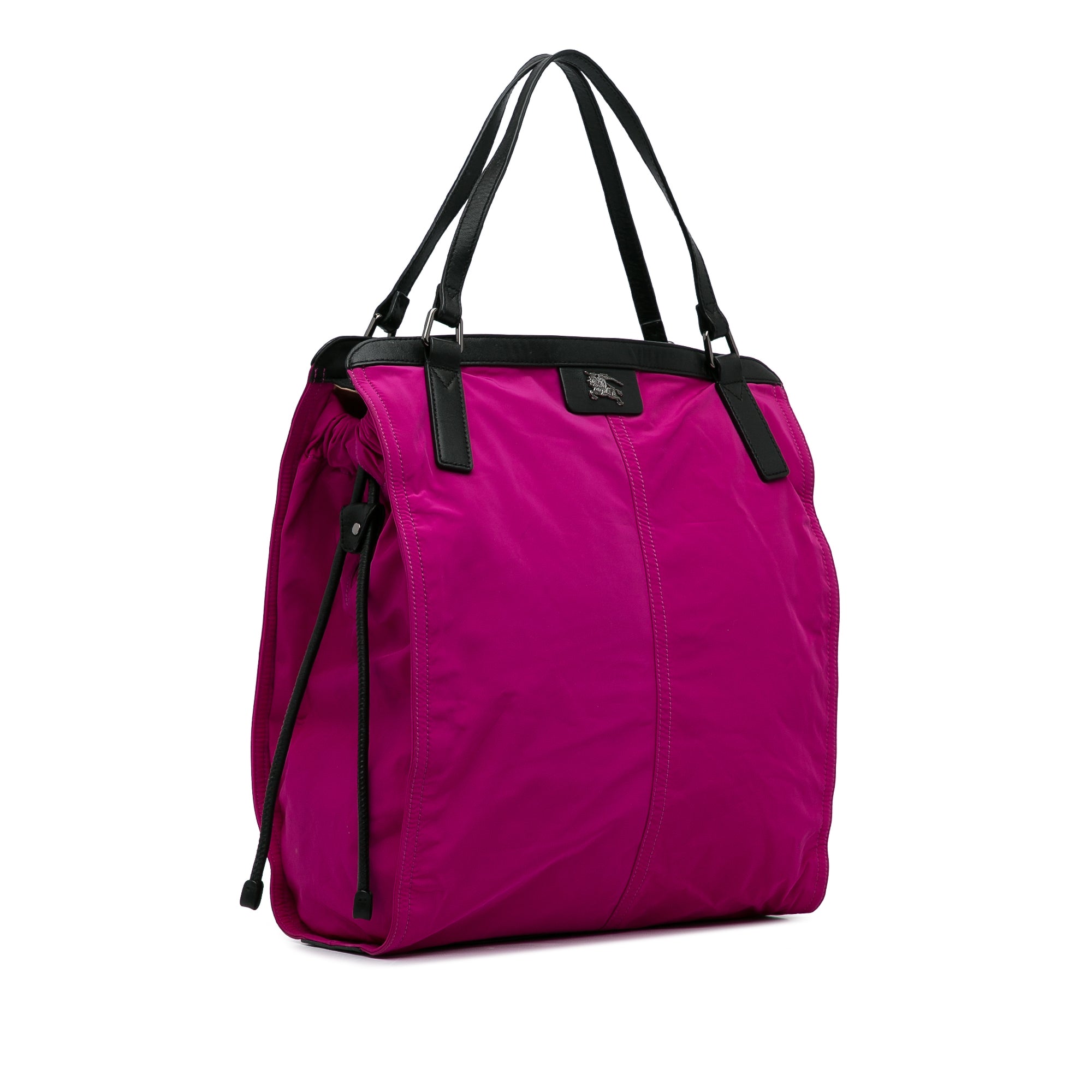 Burberry | Pre-Owned Nylon Buckleigh Tote Bag | Pink