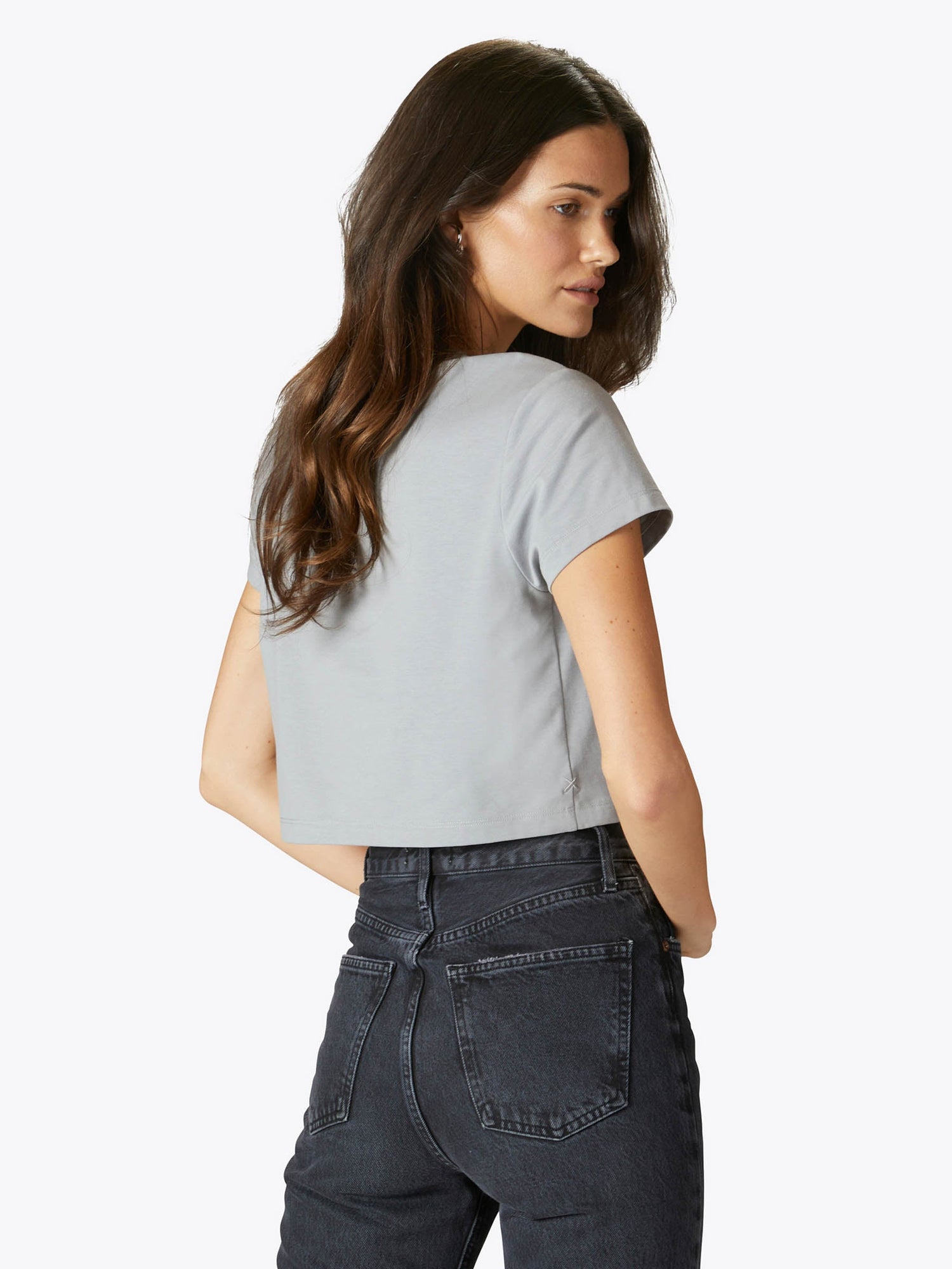 Womens | Almost Friday Cropped Tee - Classic-Fit PYCA Pro | Granite