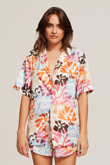 GINIA Henri Short Sleeve Shirt  in Vivre Print