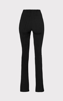 Variegated Rib Pants | Black