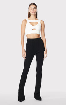 Variegated Rib Pants | Black