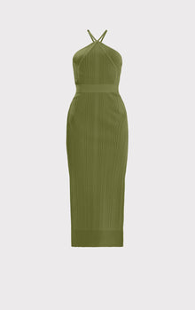 Variegated Rib Strappy Gown | Olive