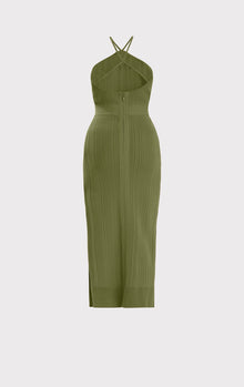 Variegated Rib Strappy Gown | Olive