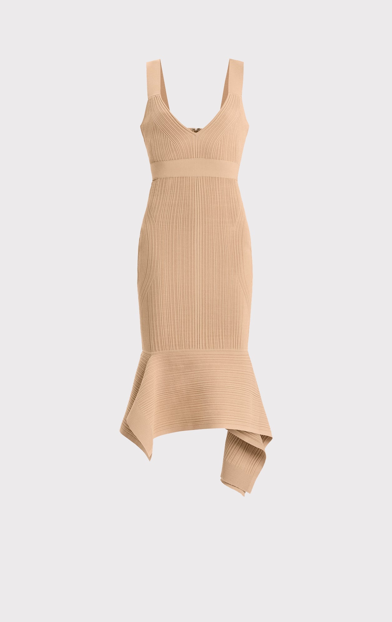 Variegated Rib Fishtail Midi Dress | Toffee