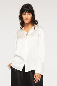 GINIA Isla Shirt in Creme - 100% Silk