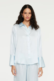 The Isla Shirt By GINIA In Ice Blue