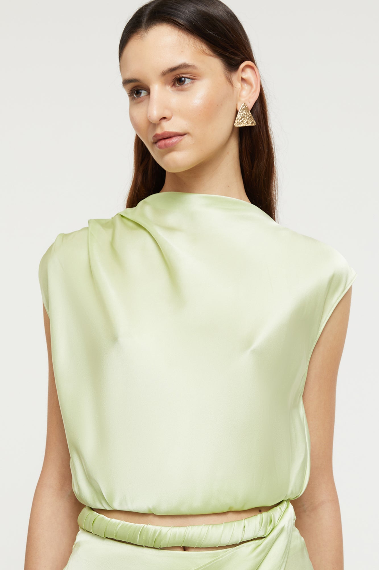 Indy Drape Top | Lime