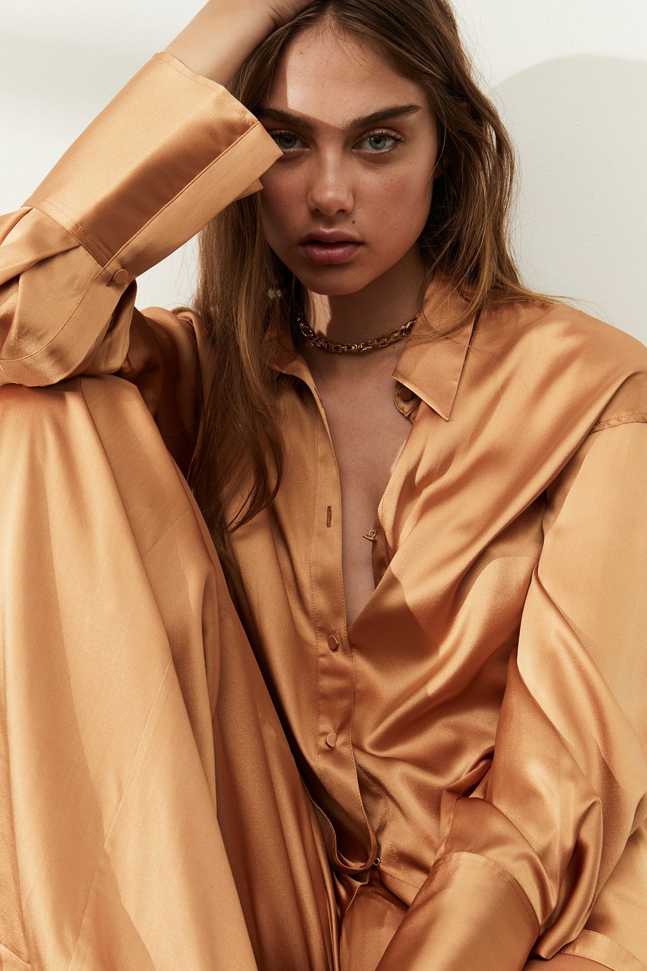 GINIA Iris Shirt in Caramel