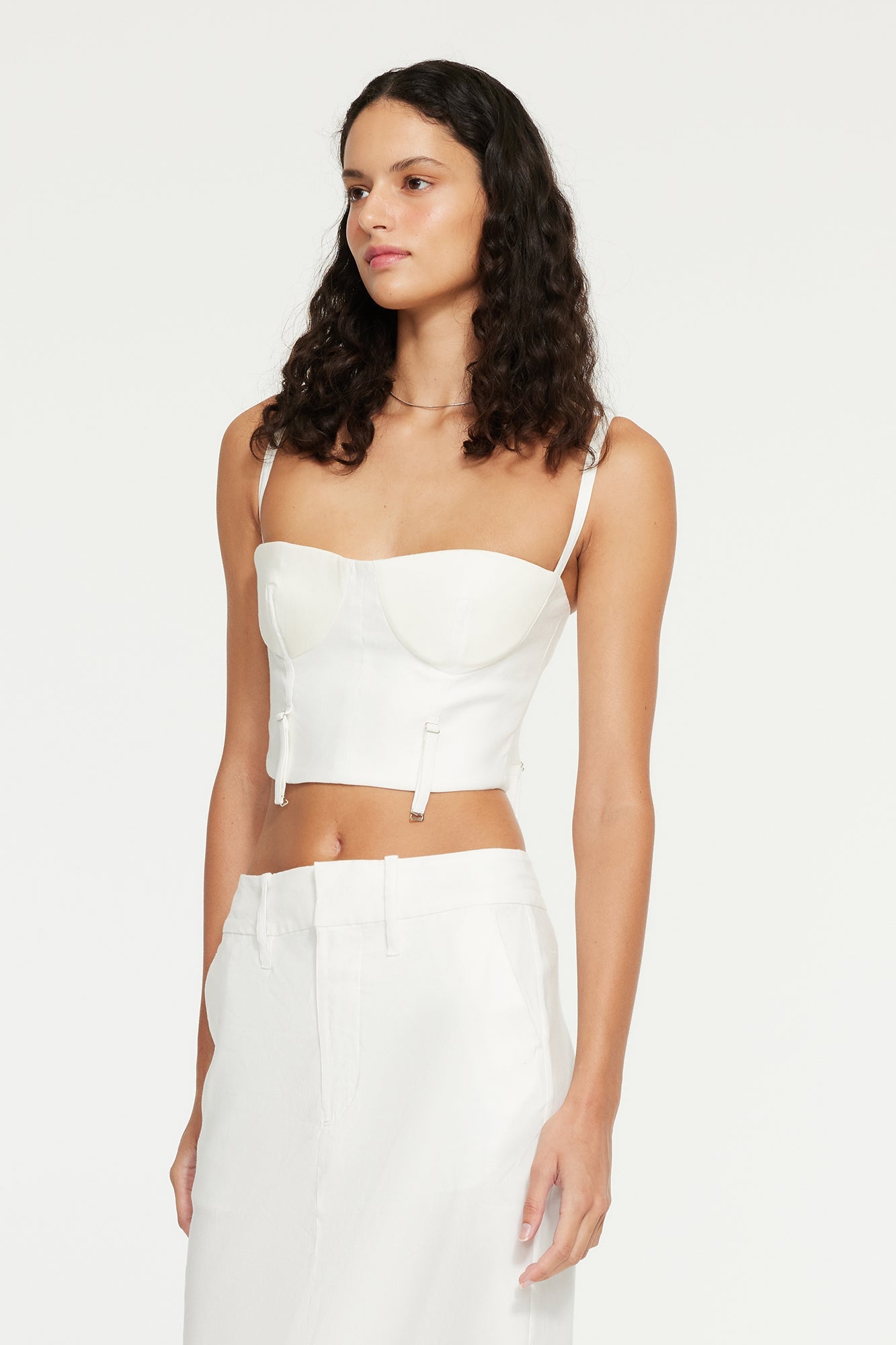 The Suspender Bustier By GINIA In White