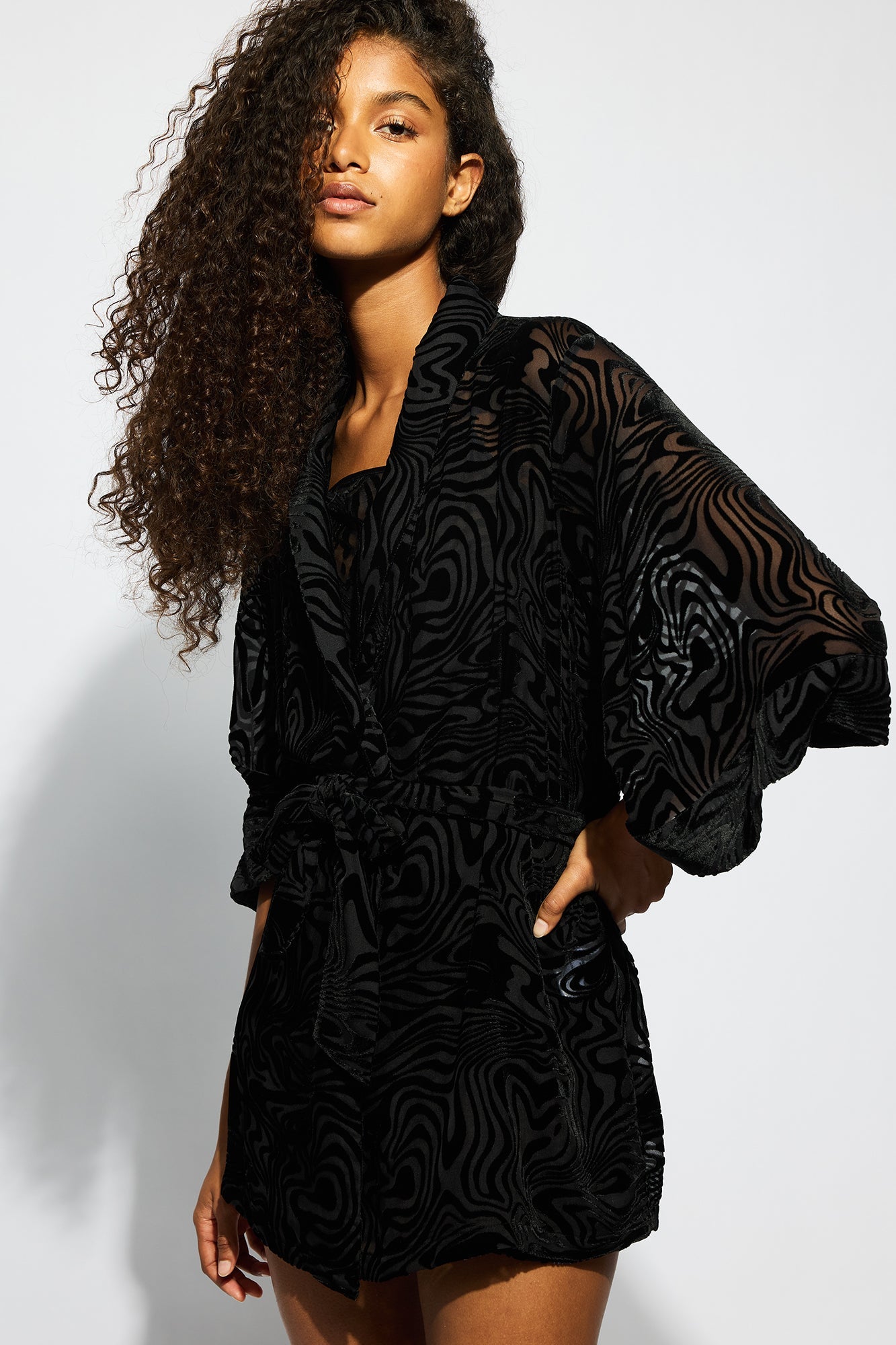 The Daisy Robe By GINIA in Black