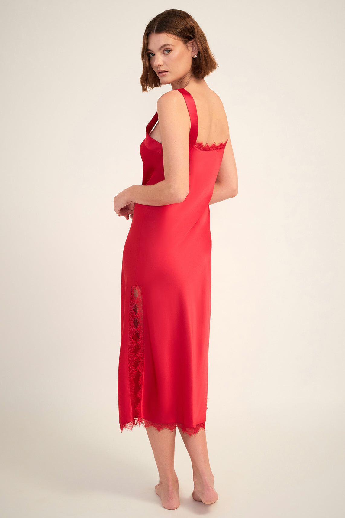 Aurora Silk Slip | Ruby