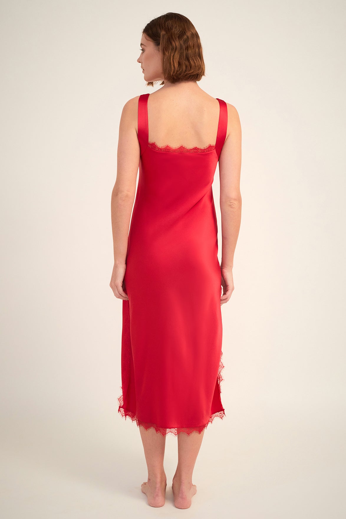 Aurora Silk Slip | Ruby
