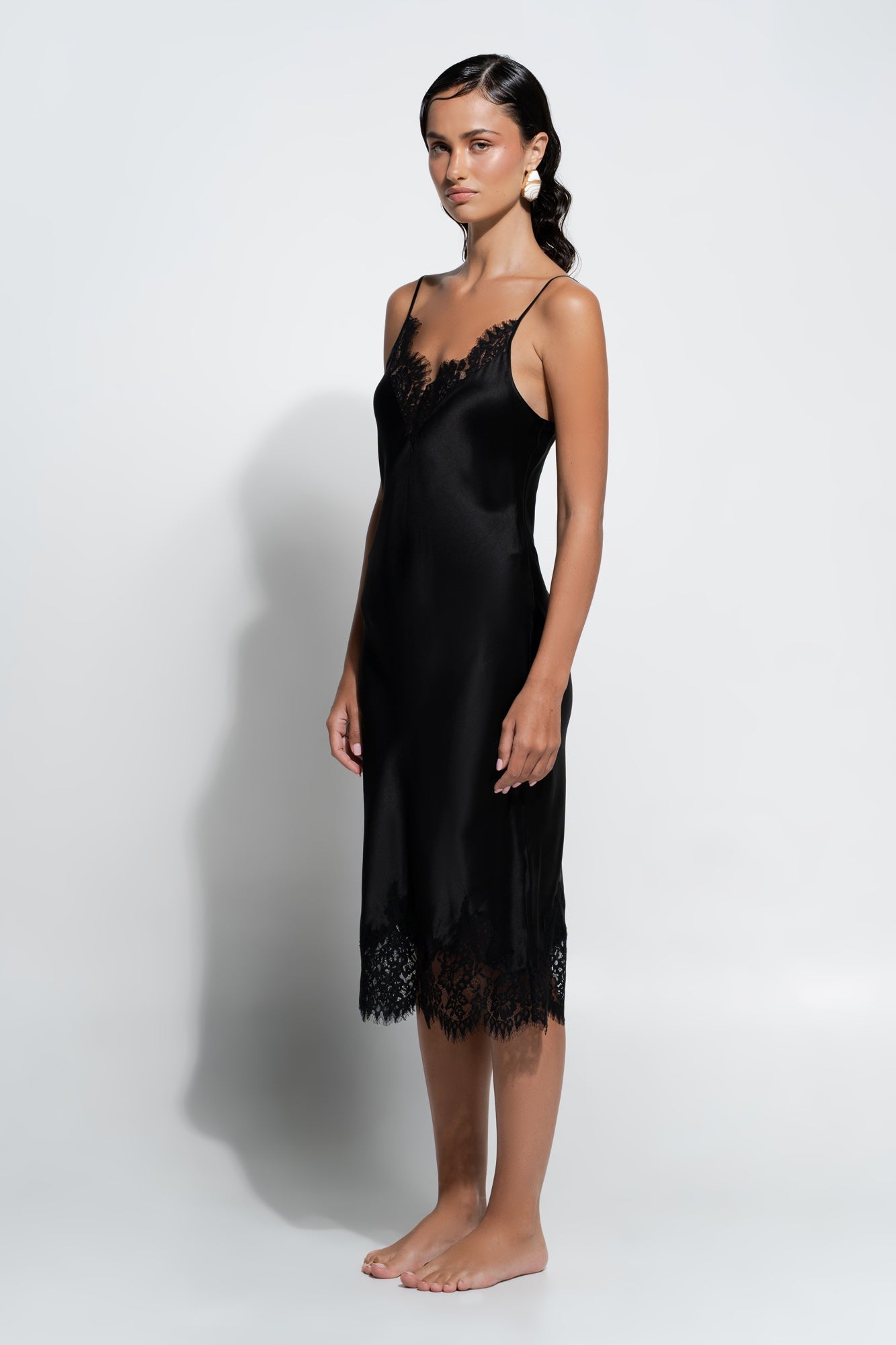 Iris Midi Dress | Black