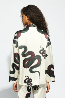 Valentina Boxy Shirt | Snake Print