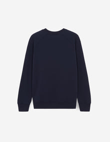 Unisex | Chillax Fox Patch Classic Cotton Fleece Sweatshirt | Navy